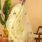 Classic Kota Doria Cotton Unstitched 2-Piece Kurti | Lemon Yellow