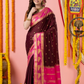 Classic Mysore Semi Silk Saree | Deep Wine