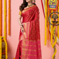 Classic Mysore Semi Silk Saree | Crimson Red