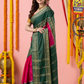Classic Mysore Semi Silk Saree | Dark Green