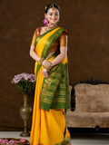 Classic Mysore Semi Silk Saree | Bright Yellow