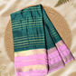 Classic Mysore Silk Saree  |  Teal Green