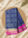 Classic Mysore Semi Silk Saree | Navy Blue