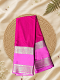 Classic Mysore Semi Silk Saree | Rani Pink