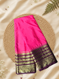Classic Mysore Semi Silk Saree | Coral Pink
