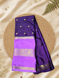 Classic Mysore Semi Silk Saree | Dark Purple