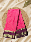 Classic Mysore Semi Silk Saree | Rani Pink