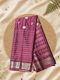 Classic Mysore Semi Silk Saree | Old Rose