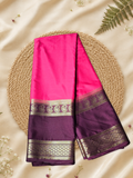 Classic Mysore Semi Silk Saree | Rani Pink