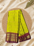 Classic Mysore Semi Silk Saree | Parrot Green