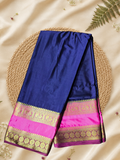 Indeloom's Blue Classic Mysore Semi Silk Saree
