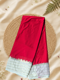 Indeloom's Red Classic Mysore Semi Silk Saree