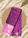 Indeloom's Purple Classic Mysore Semi Silk Saree