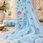 Classic Kota Doria Cotton Unstitched 2-Piece Kurti | Sky Blue