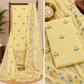 Classic Kota Doria Cotton Unstitched 2-Piece Kurti | Pastel Yellow
