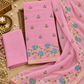 Classic Kota Doria Cotton Unstitched 2-Piece Kurti | Pink