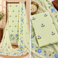 Classic Kota Doria Cotton Unstitched 2-Piece Kurti | Mint Green
