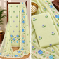 Classic Kota Doria Cotton Unstitched 2-Piece Kurti | Mint Green