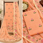 Classic Kota Doria Cotton Unstitched 2-Piece Kurti | Orange