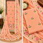 Classic Kota Doria Cotton Unstitched 2-Piece Kurti | Orange
