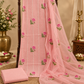 Classic Kota Doria Cotton Unstitched 2-Piece Kurti | Peach Pink