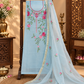 Classic Kota Doria Cotton Unstitched 2-Piece Kurti | Sky Blue
