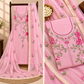 Classic Kota Doria Cotton Unstitched 2-Piece Kurti | Pink