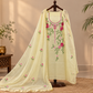 Classic Kota Doria Cotton Unstitched 2-Piece Kurti | Pastel Yellow
