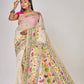 Handwoven Pure Jamdani Muslin Saree  |  Almond Beige