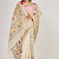 Handwoven Pure Jamdani Muslin Saree  |  Almond Beige