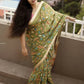 Pastel Green Bangalore Silk  Kalamkari Saree - 023