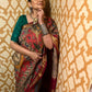 Coral Orange Kanjivaram Silk Kalamkari Saree - 022