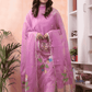 Bubblegum Pink Jamdani 2-Piece Set Kurti & Dupatta (UNSTITCHED) -450 - indeloom