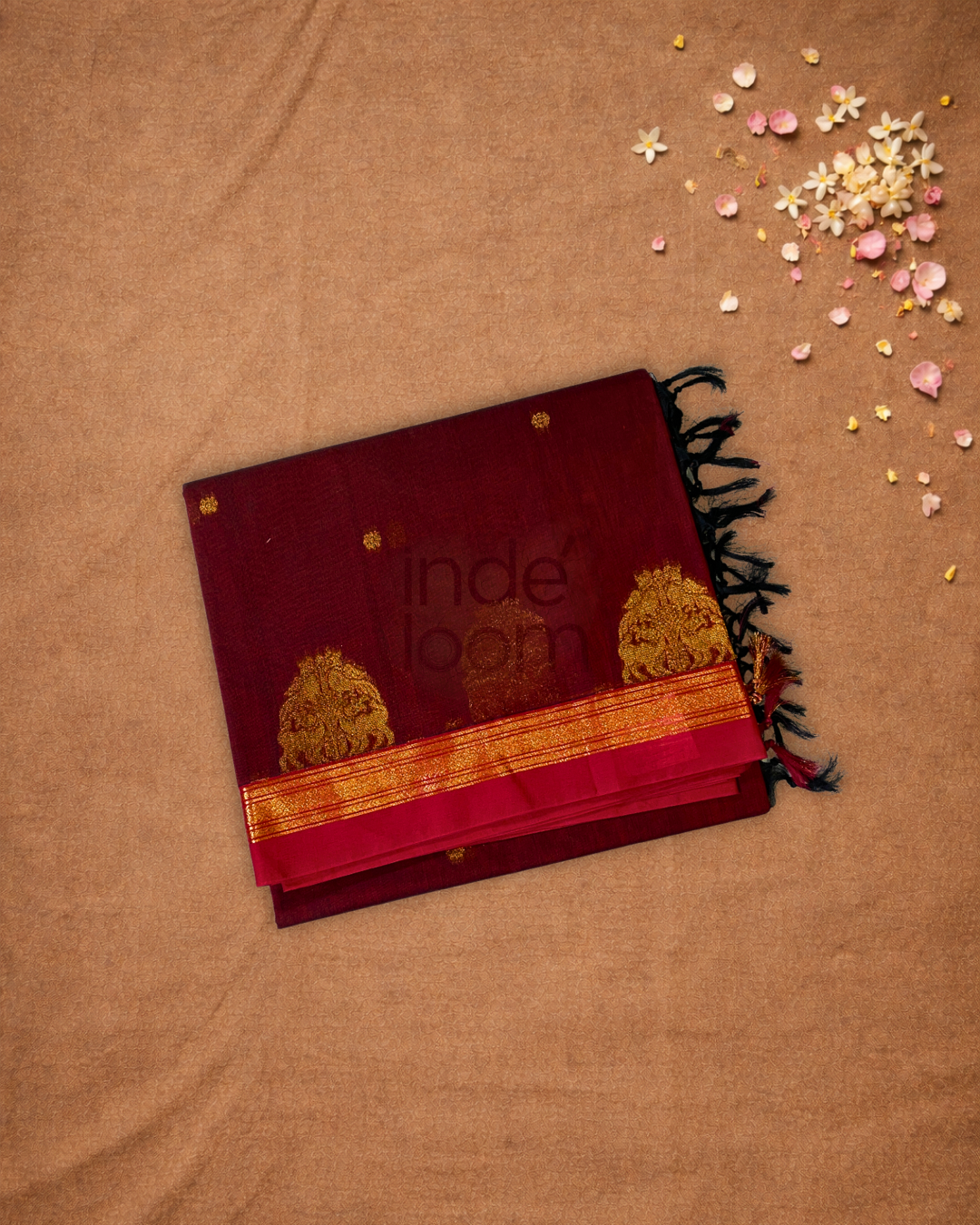 Chettinad Cottton Saree With Maroon