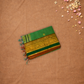 Chettinad Cottton Saree With Green with gold buttis