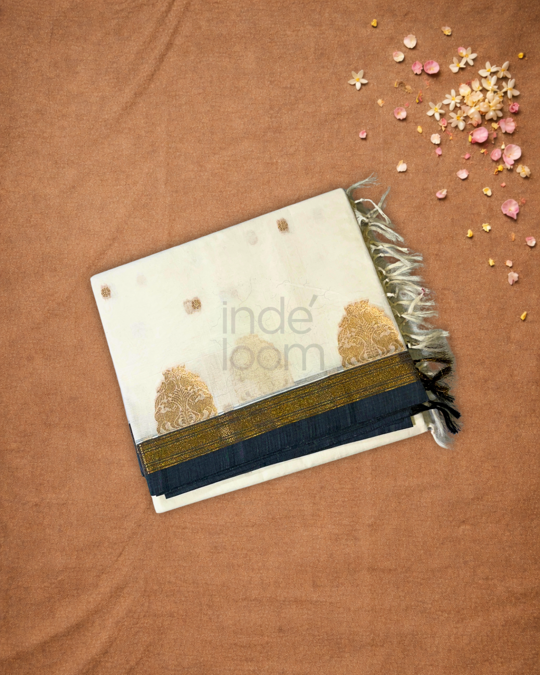 Chettinad Cottton Saree With Off white