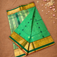 Chettinad Cottton Saree With Green with gold buttis