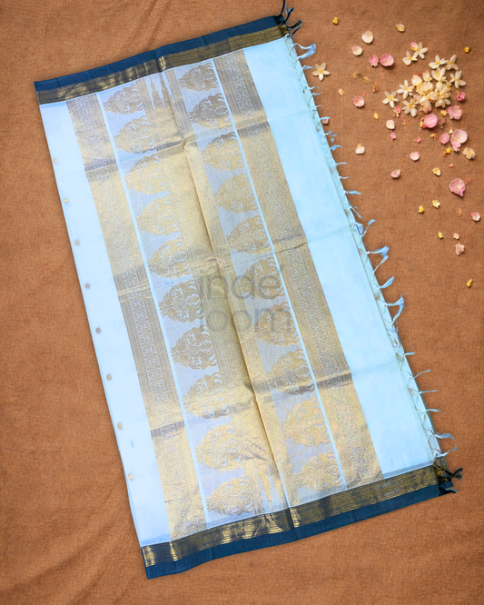 Chettinad Cotton Saree  |  White
