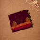 Chettinad Cottton Saree With Maroon with pink border