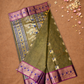Chettinad Cottton Saree With Olive green