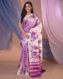 HANDPAINTED TUSSAR SILK SAREE-054 - indeloom