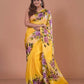 Handpainted Mulberry Handloom Silk Saree -025 - indeloom