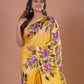 Handpainted Mulberry Handloom Silk Saree -025 - indeloom