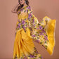 Handpainted Mulberry Handloom Silk Saree -025 - indeloom