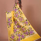 Handpainted Mulberry Handloom Silk Saree -025 - indeloom