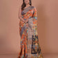 HANDPAINTED TUSSAR SILK SAREE-028 - indeloom