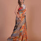 HANDPAINTED TUSSAR SILK SAREE-028 - indeloom