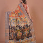HANDPAINTED TUSSAR SILK SAREE-028 - indeloom