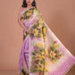 HANDPAINTED TUSSAR SILK SAREE-056 - indeloom