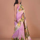 HANDPAINTED TUSSAR SILK SAREE-056 - indeloom